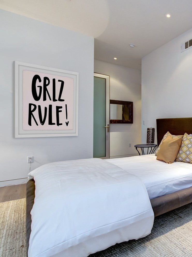 "Girlz Rule" Framed Painting Print, 24"x24"