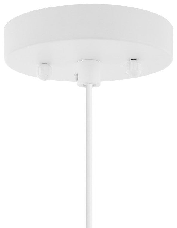 Nova 20.25" 1-Light Rattan 180" Plug-In or Hardwired LED Pendant, Brown, Sofia