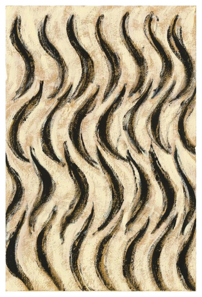 "Back and Gold Geometric II" Digital Paper Print by Shirley Novak, 26"x38"
