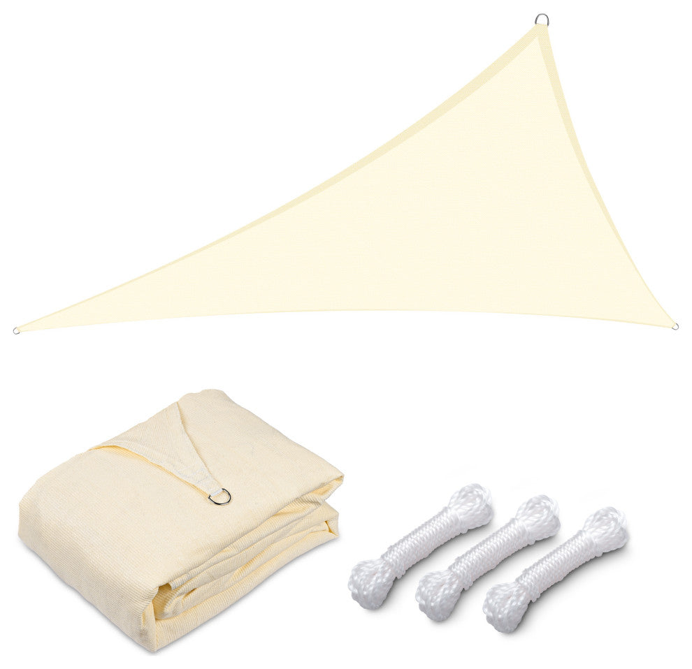Yescom 22 Ft 97% UV Block Sun Shade Sail HDPE Canopy Cover Net Poolside Yard