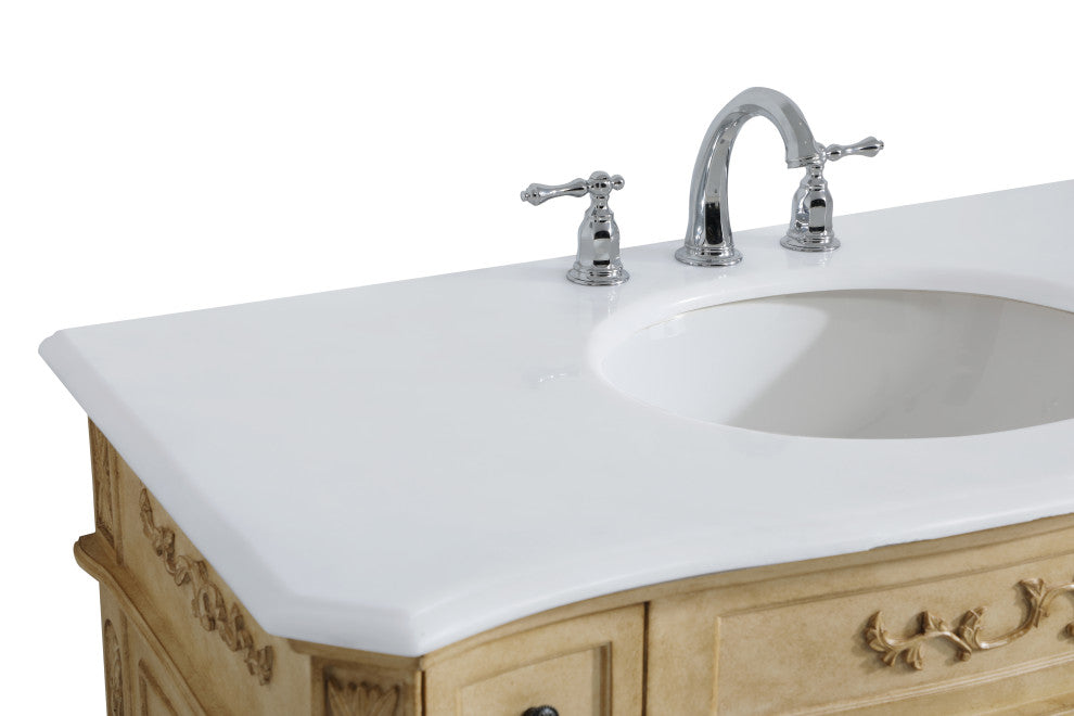 Bathroom Vanity, Antique Beige, 42", Single Sink