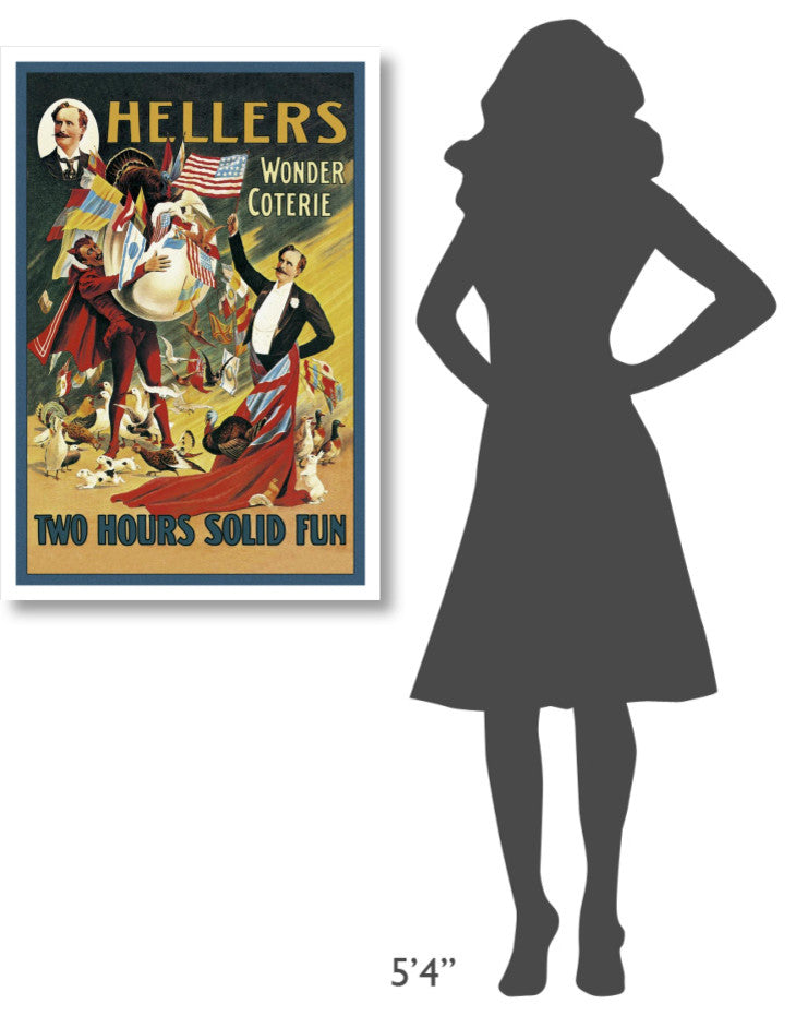 "Magicians: Heller's Wonder Coterie" Paper Print by Adolph Friedlander, 26"x38"