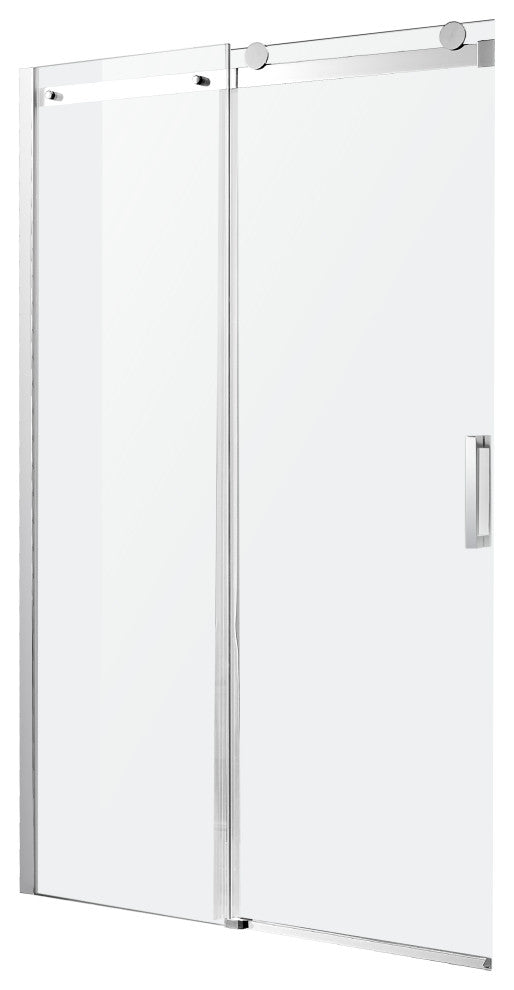 ANZZI Rhodes 76" Frameless Sliding Shower Door, Chrome, 48" W