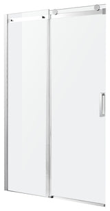 ANZZI Rhodes 76" Frameless Sliding Shower Door, Chrome, 48" W