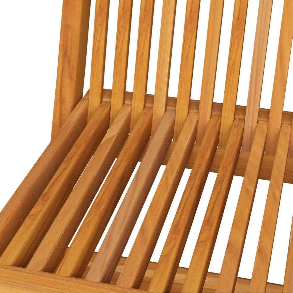 Vidaxl Garden Chairs With Anthracite Cushions 4-Piece Set Solid Teak Wood