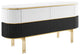 Valencia Performance Velvet Sideboard White Black -5635