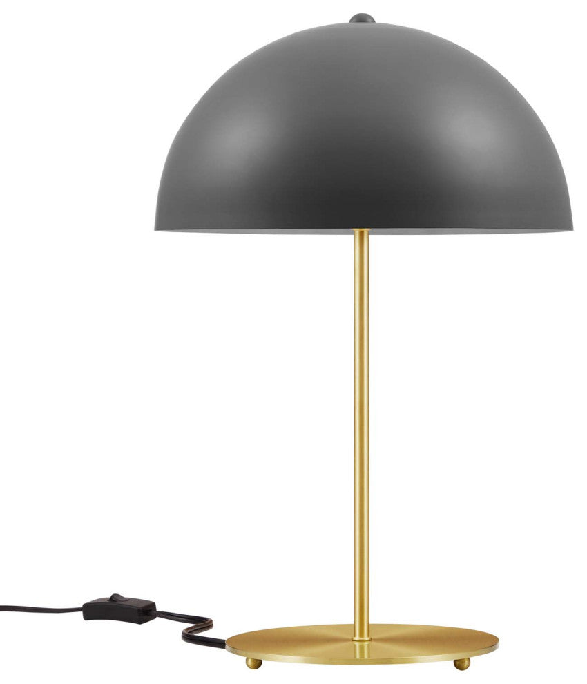 Table Lamp, Gray Gold, Metal, Modern, Mid Century Cafe Bistro Hospitality