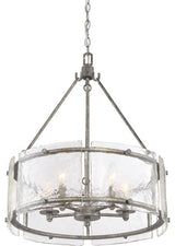 Quoizel FTS2821MM Five Light Pendant Fortress Mottled Silver