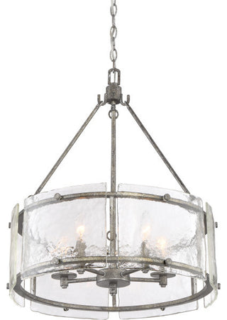Quoizel FTS2821MM Five Light Pendant Fortress Mottled Silver