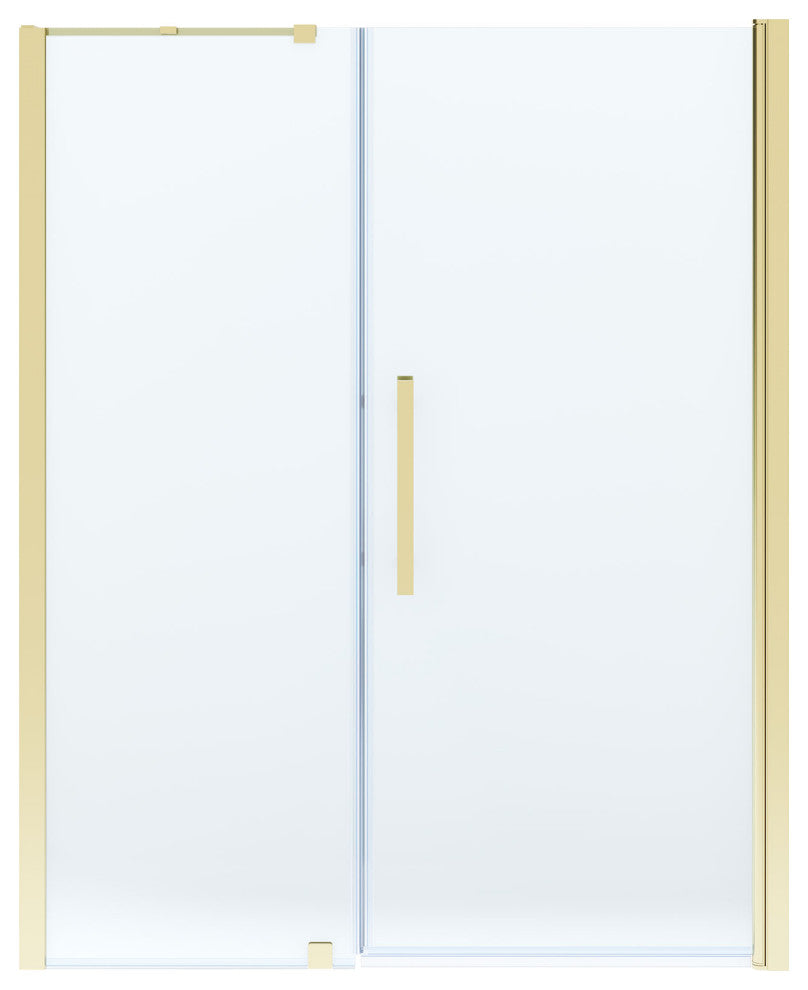 Pasadena 57 1/16-59 1/16"Wx72"H Alcove Pivot Shower Door Gold