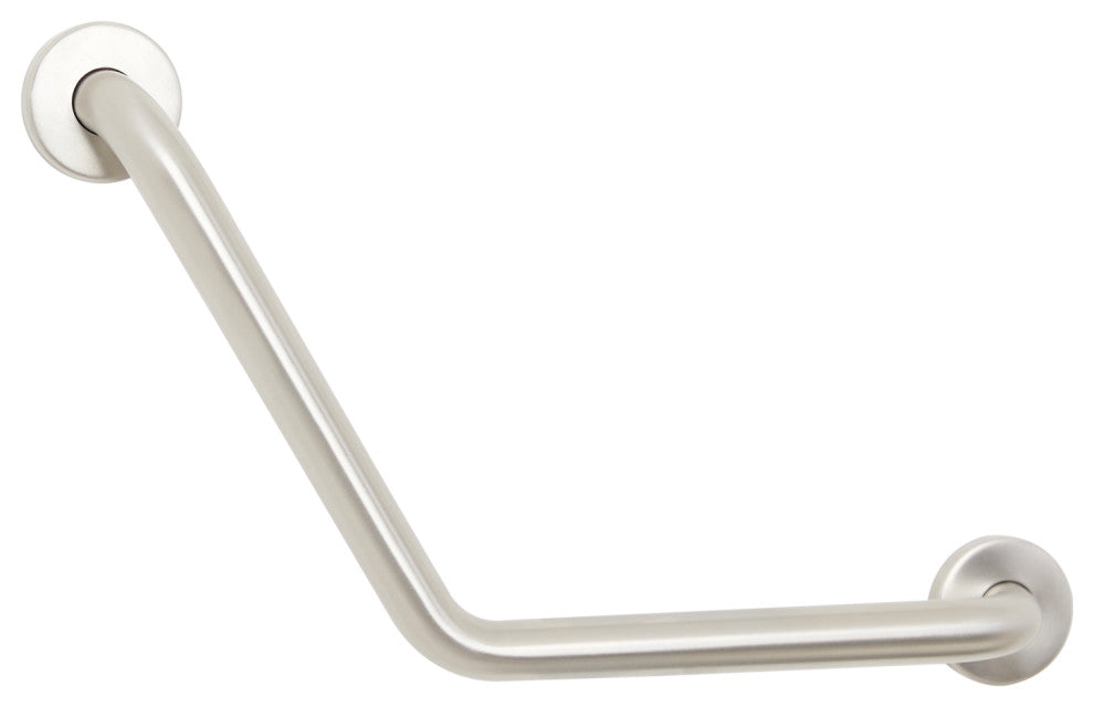 12"x12" Boomerang Shaped Shower Grab Bar, Stainless Steel