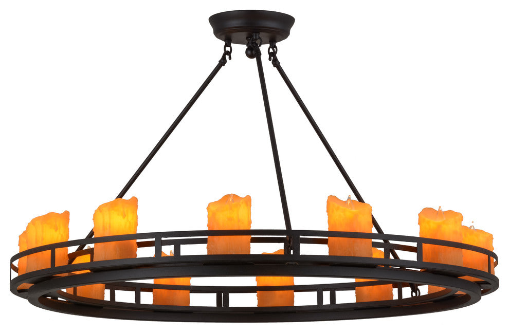 36" Barbury 12 Light Semi-Flush Mount