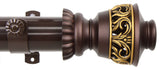 Lattice Curtain Rod, Cocoa, 115"-165"