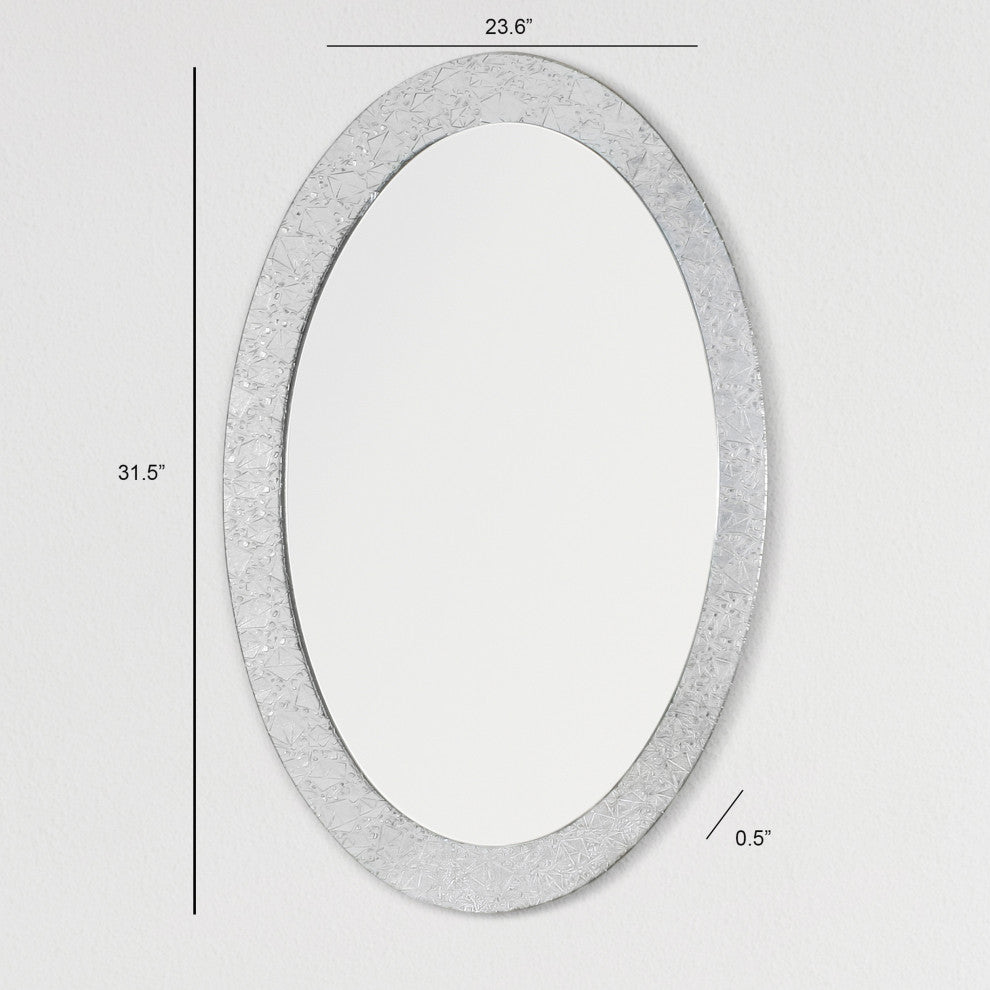 Frameless Crystal Wall Mirror