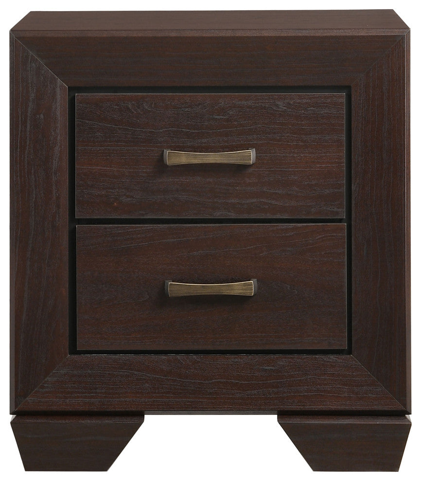 Kauffman 2-drawer Nightstand Dark Cocoa