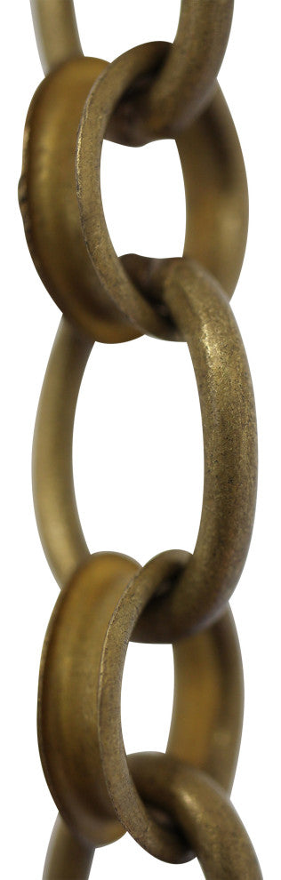Brass Round Chandelier Chain, 3', Antique Brass, W20