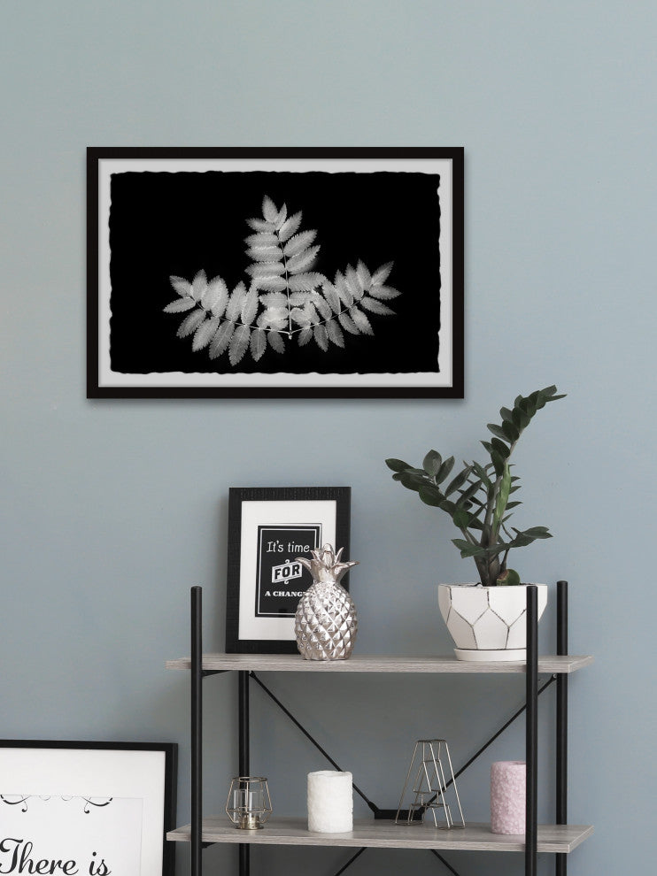 "Contrasting Leaves" Framed Painting Print, 18x12