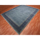 Blue Hand Knotted Modern Design Pure Wool Oversized Oriental Rug, 12'0"x15'4"