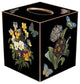TB5-Black Pansies and Primrose Tissue Box Cover