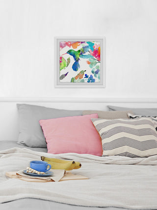 "Hearts That Flutter II" Framed Painting Print, 24"x24"