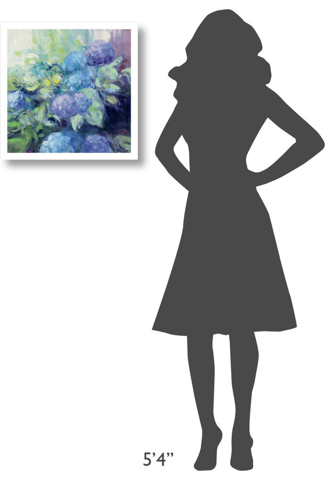 "Bright Hydrangea III" Digital Paper Print by Julia Purinton, 20"x20"
