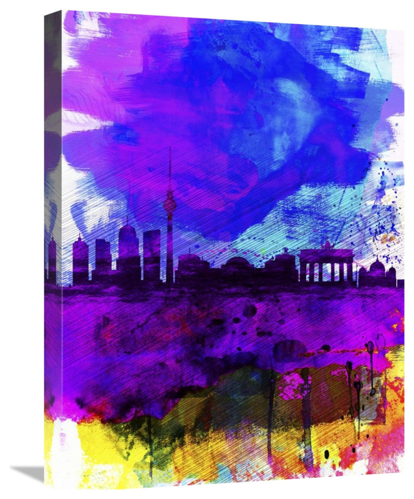"Berlin Watercolor Skyline" Fine Art Print