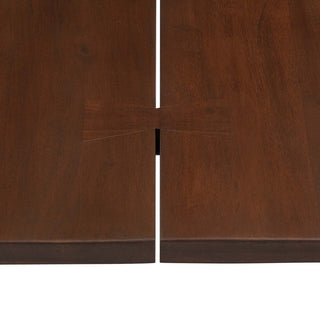 Ardor 74" Live Edge Acacia Wood Dining Table, Gold Walnut