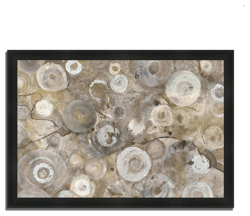 "Neutral Agate" By Albena Hristova, Framed Painting Print, Ready To Hang