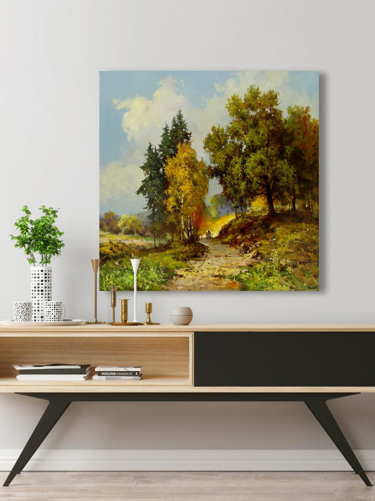 "At Peace in Nature" Painting Print on Wrapped Canvas, 18x18