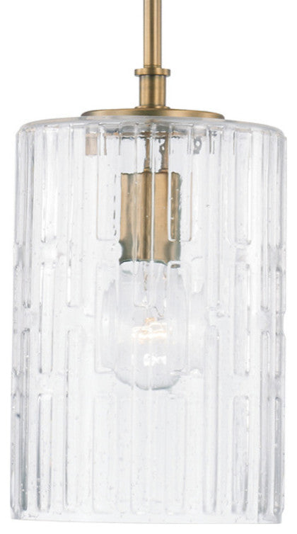 Capital Lighting 341311 Emerson 7"W Mini Pendant - Aged Brass