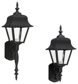 Polycarbonate Outdoor 1-Light Outdoor Wall Lantern, Black