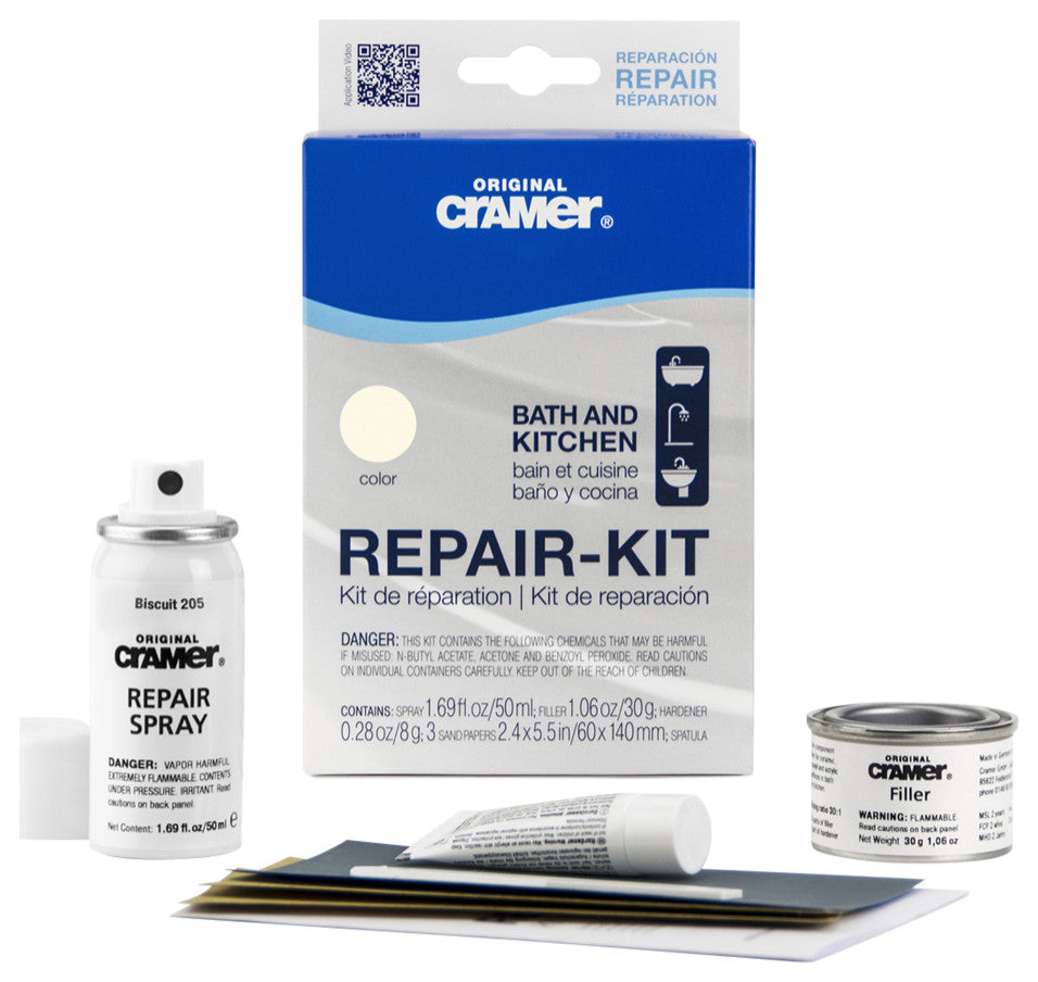 Cramer Bath & Kitchen Finish Repair Kit, Biscuit