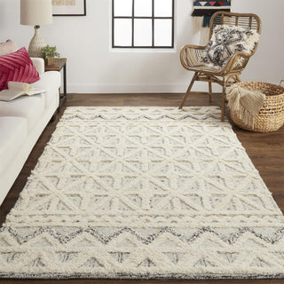 Weave & Wander Elika Blue/Ivory 9'x12' Hand Tufted Area Rug