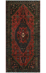 Semi Antique Waymon Red/Gray Rug, 3'7x7'5