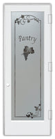 Pantry Door - Grape Cluster Grape Ivy - Primed - 30" x 84" - Knob on Left -...