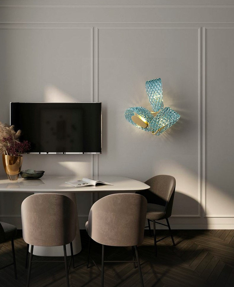 Creative Crystal Wall Lamp in Nordic Style for Living Room, Bedroom, 3 Lights