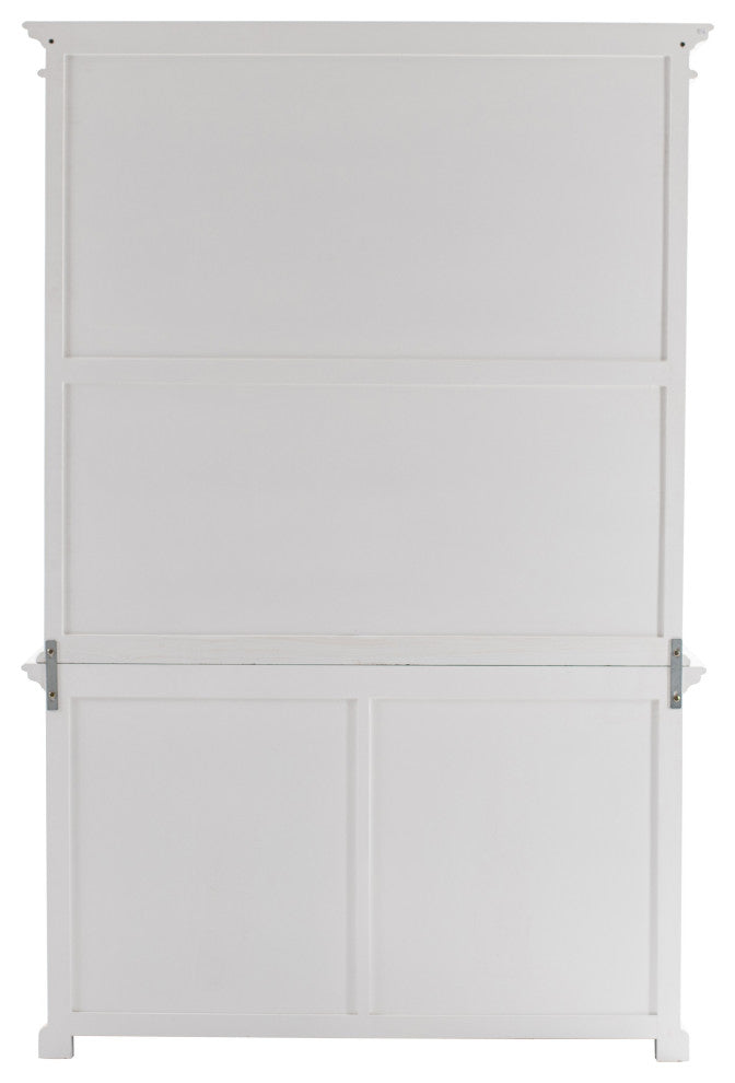 Classic White Glass Display Hutch