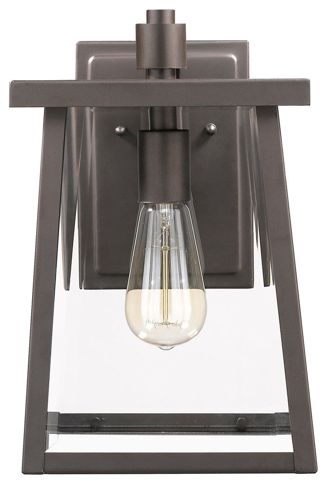 Gabriel 1-Light Rubbed Bronze Outdoor Wall Sconce 12"