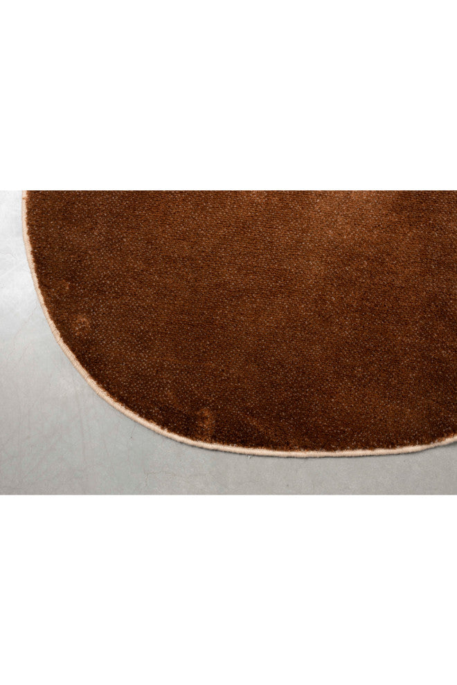 Organic Shaped Woven Rug 5' x 8', Zuiver Phila, Brown