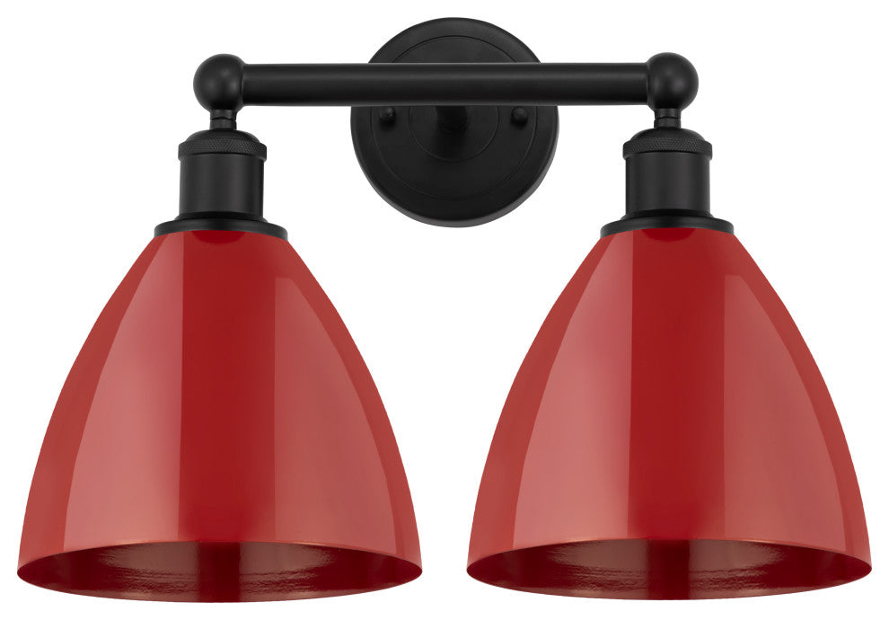 Innovations 616-2W-BK-MBD-75-RD 2 Light Bath Vanity Light, Matte Black