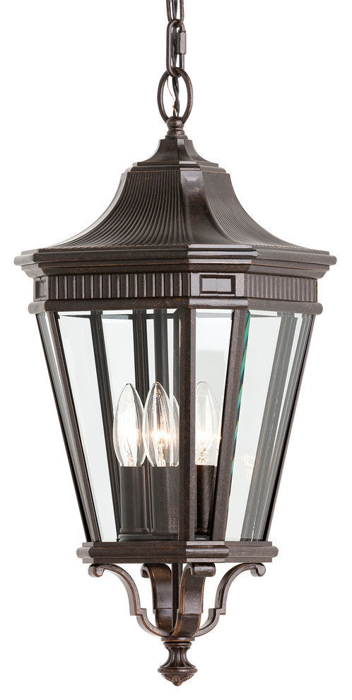 3-Light Pendant, Grecian Bronze