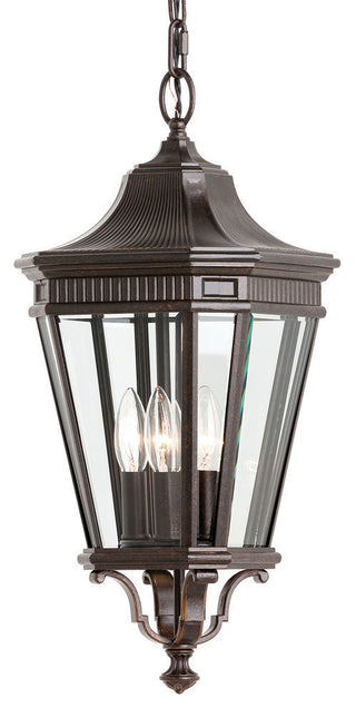 3-Light Pendant, Grecian Bronze
