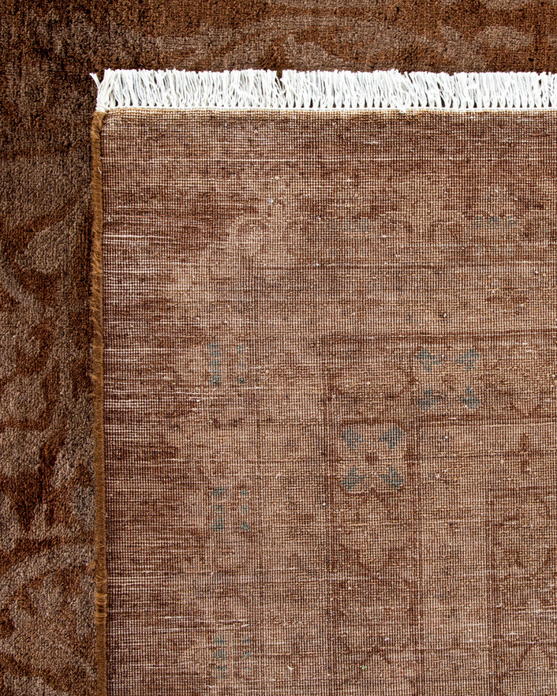 Fine Vibrance, One-of-a-Kind Handmade Area Rug Brown, 15'6"x12'6"