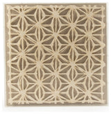 Abstract Paper Acrylic Framed Art, Ox Horns, Neutral Background