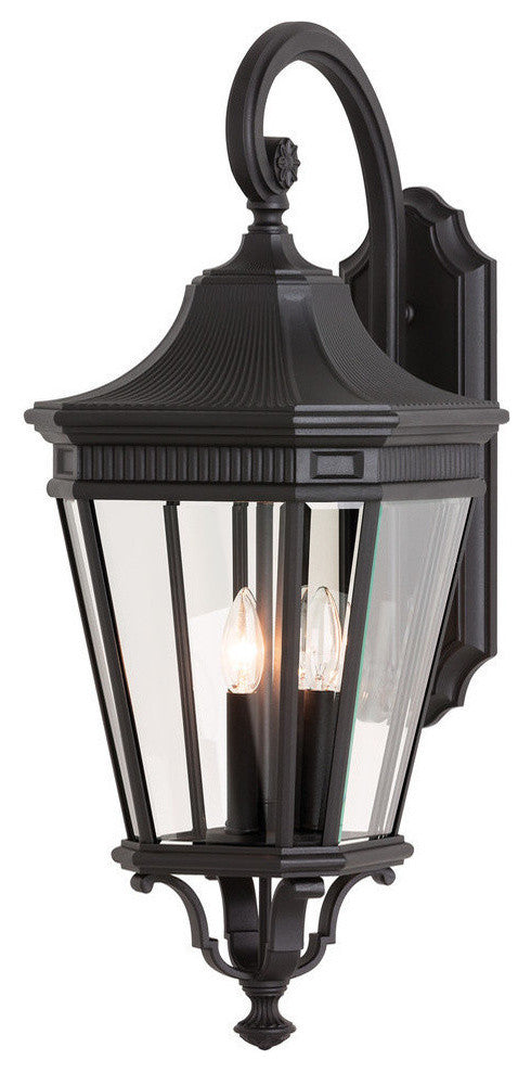 3-Light Wall Lantern, Black