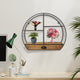 Rustic Iron Wall Shelf with Drawer