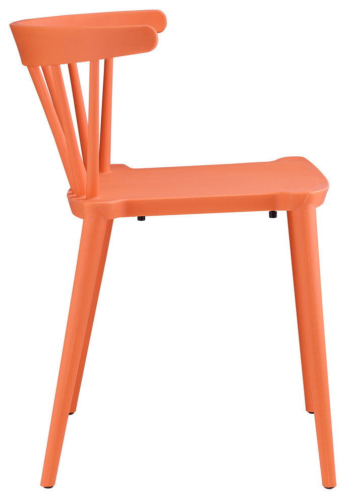 Spindle Dining Side Chair, Orange