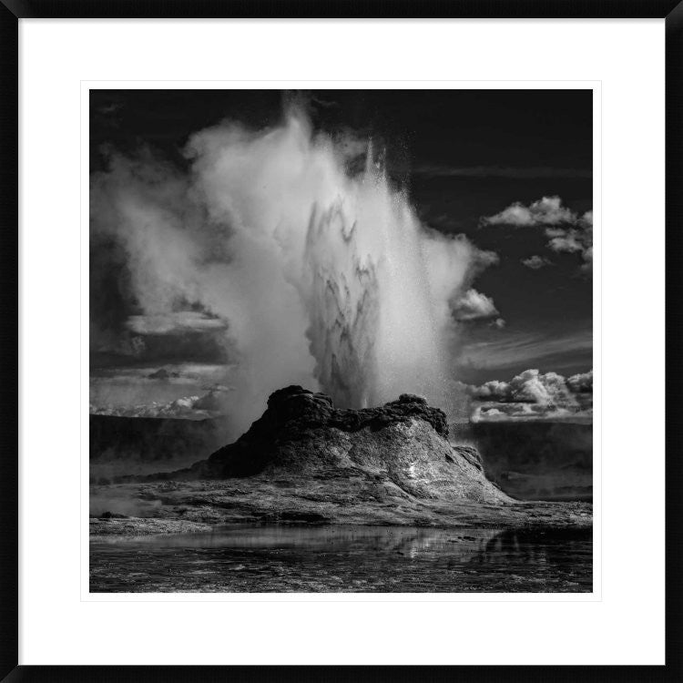 "Castle Geyser" Framed Digital Print by Yvette Depaepe, 30x30"