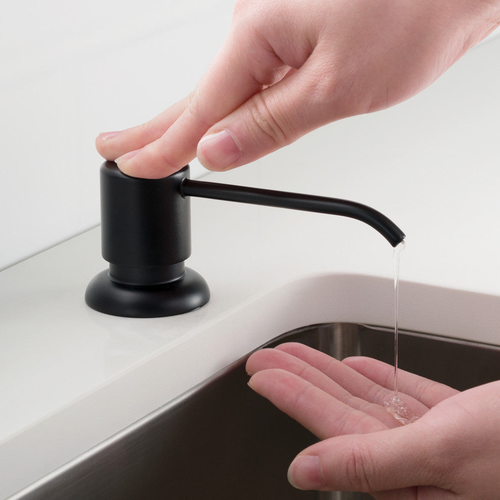 24" Undermount Stainless Steel Kitchen Sink, Pull-Down Faucet SSMB w Dispenser