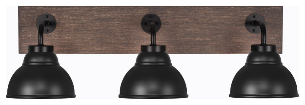Oxbridge, Bath Bar, Matte Black & Painted Distressed Metal, 7" MB Shades